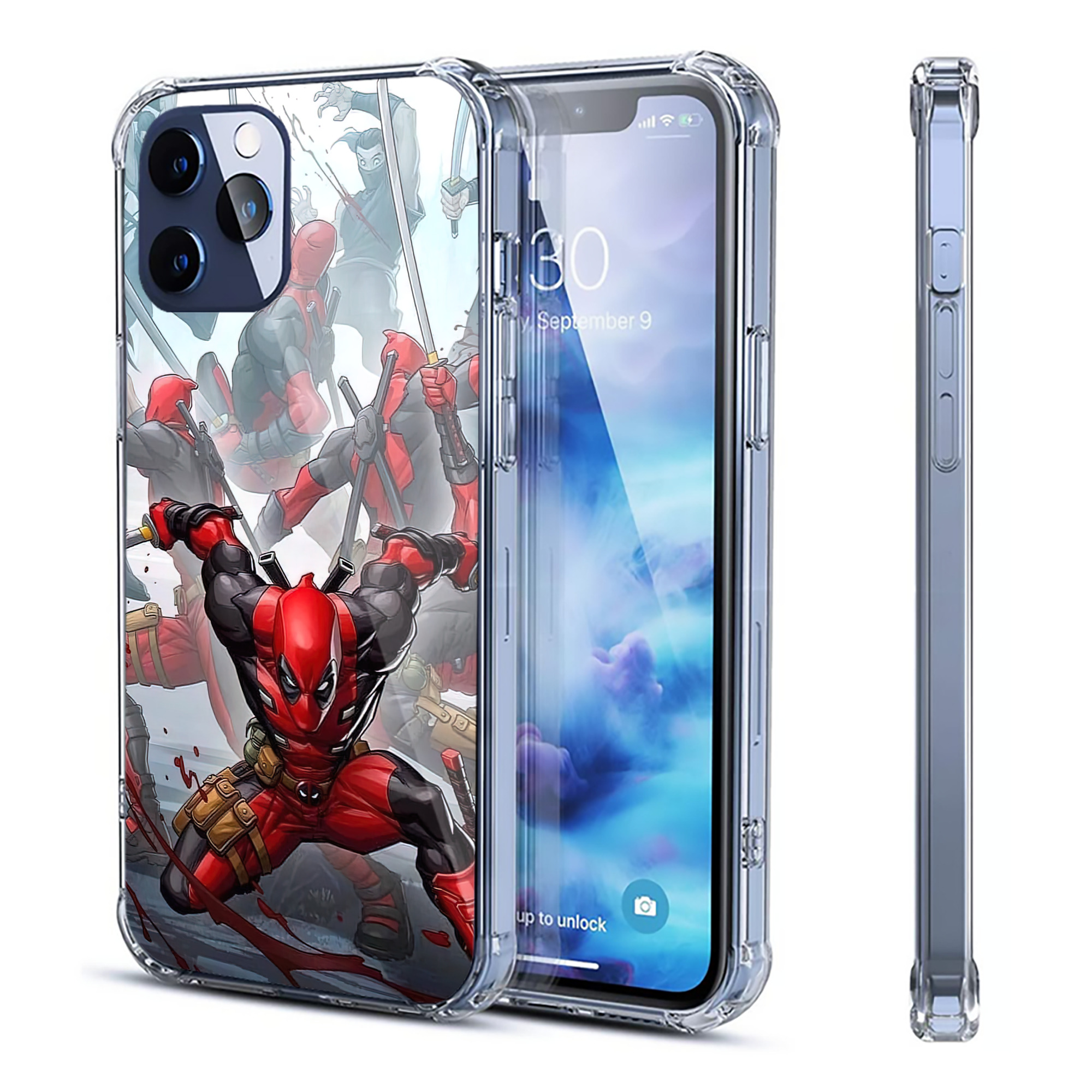 （画像用） Deadpool デッドプール 【iPhone 12シリーズ対応】透明スマホケース（クリアソフトケース）